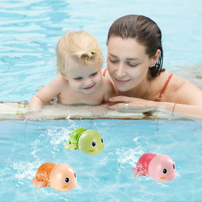 Giocattoli da bagno | Giocattoli da Bagno – Giocattoli Acquatici per Bambini da 1 a 3 Anni – Regali di Gioco di Piscina Flottanti per Bambina Bambino di 1 Anno – Tartaruga da Bagno a Rullino per Bambini 2-4 Anni – 2024 Versione Migliorata