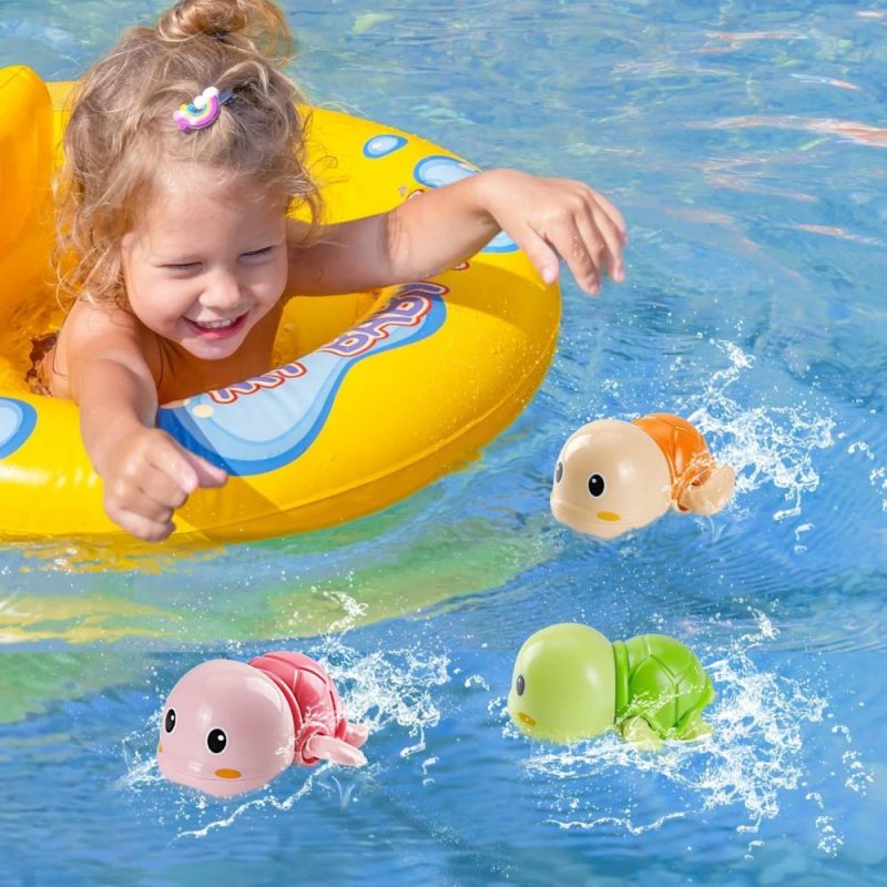 Giocattoli da bagno | Giocattoli da Bagno – Giocattoli Acquatici per Bambini da 1 a 3 Anni – Regali di Gioco di Piscina Flottanti per Bambina Bambino di 1 Anno – Tartaruga da Bagno a Rullino per Bambini 2-4 Anni – 2024 Versione Migliorata