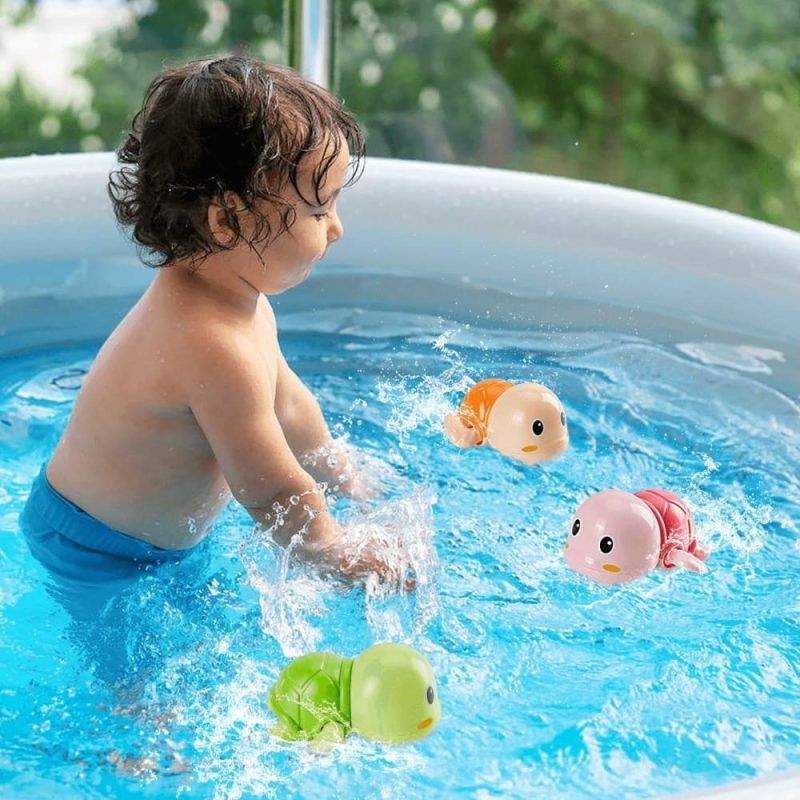 Giocattoli da bagno | Giocattoli da Bagno – Giocattoli Acquatici per Bambini da 1 a 3 Anni – Regali di Gioco di Piscina Flottanti per Bambina Bambino di 1 Anno – Tartaruga da Bagno a Rullino per Bambini 2-4 Anni – 2024 Versione Migliorata