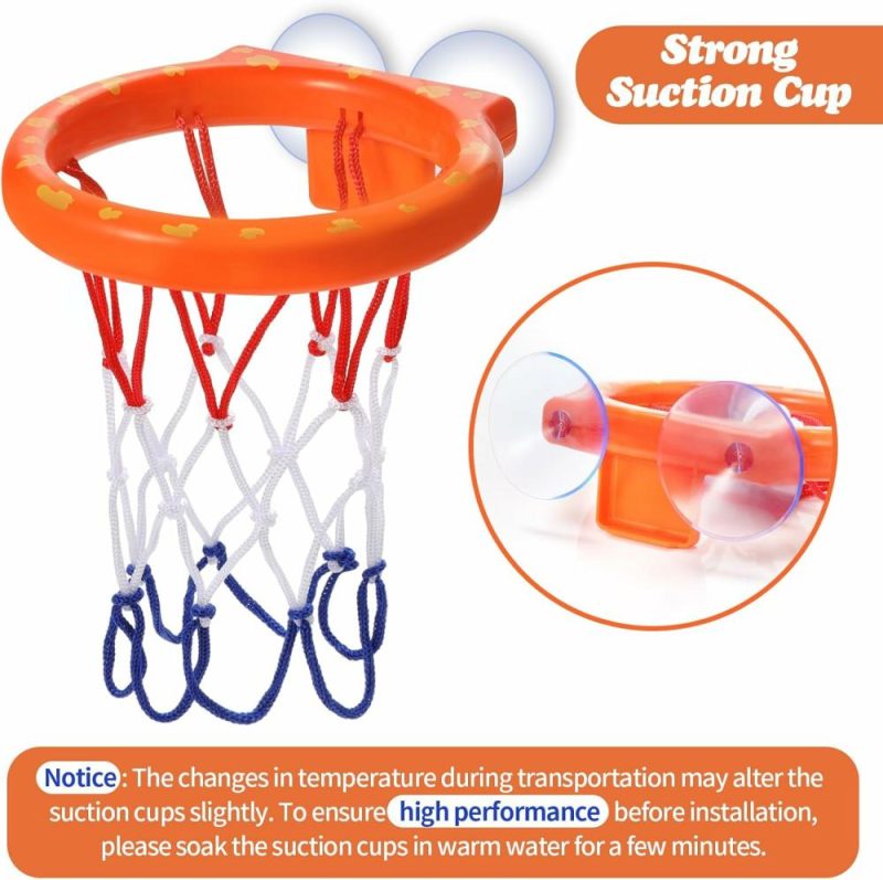 Giocattoli da bagno | Giocattoli da Bagno, Panca da Basket Senza muffa per Bambini 1-3 anni, Panca da Basket da Bagno per Bambini e Bambine, Panca da Basket con Cuscino di Sospensione Forte e Set di 4 Palle Morbide per Bambini e Bambine, Giocattoli da Bagno per Bambini 4-8 anni