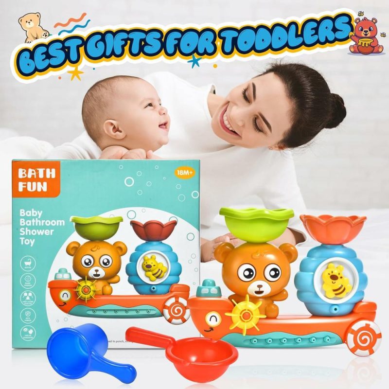 Giocattoli da bagno | Giocattoli da Bagno per Bambini 1-3 Anni, Orsetto da Bagno per Bambini, Giocattoli da Bagno per Doccia, Giocattoli per Bagnetto per Bambini Maschi e Femmine, Regalo per Bambini Neonati e Scuola Materna