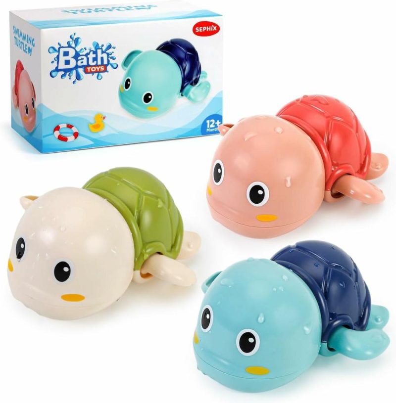 Giocattoli da bagno | Giocattoli da Bagno per Bambini 1-3  Cute Swimming Turtle Bath Toys For 1 2 Year Old Boy Girl Gifts  Water Pool Toys For Baby Toddler Toys Age 1-4  Wind-Up Infant Bathtub Toys  3 Pack