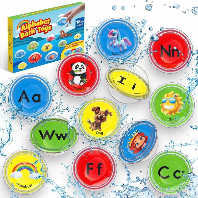 Giocattoli da bagno | Giocattoli da Bagno per Bambini – 26 Pz. Bolla Alfabética Flottante e Trova per Piscina per Bambini 1-3 Anni, Gioco di Acqua per Bagnetto, Gioco per Festa per Bambini, Regali di Gioco di Apprendimento per Bambini di 1 2 3 4 5 Anni Maschi e Femmine