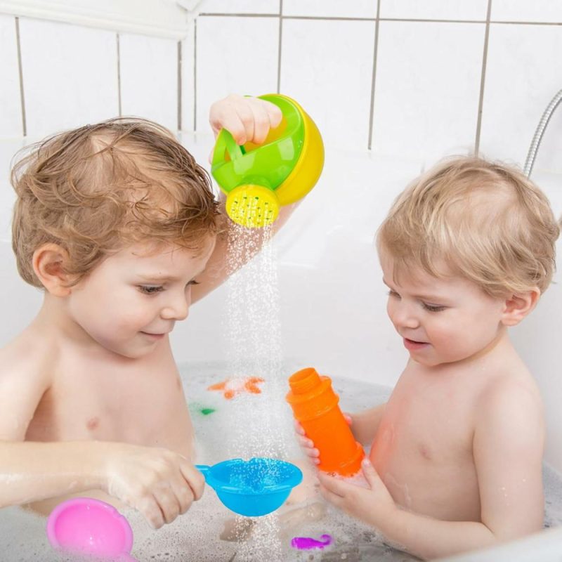 Giocattoli da bagno | Giocattoli da Bagno per Bambini da 1 a 3 Anni – Piscina da Bagno per Bambini, Giocattoli da Tavolo con Acqua, Giocattoli da Bagno Facili da Pulire, Senza muffa, Giocattoli da Bagno divertenti, Addestramento Tattile, Regali per Neonati, 3 Confezioni