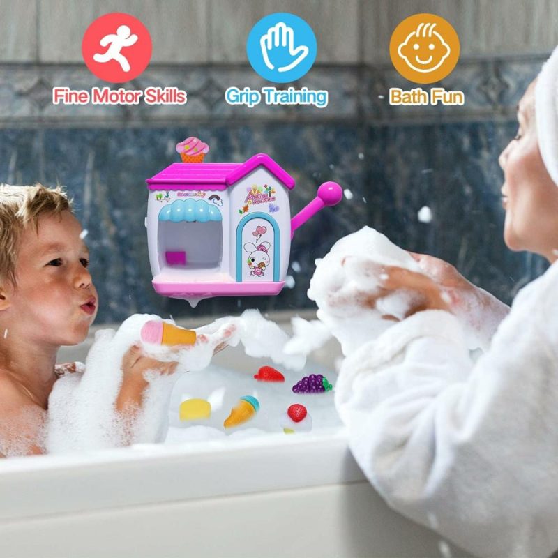 Giocattoli da bagno | Giocattoli da Bagno per Bambini da 3 a 5 Anni  Creatore di Schiuma di Gelato Giocattoli da Bagno per Bambini da 4 a 8 Anni  Set di Gioco Finta Torta con Bolla Bathtub Toys Età 3 4 5 Anni Bambine Bambini Regali di Natale e Compleanno Idea Pasqua