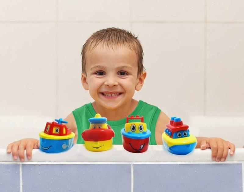 Giocattoli da bagno | Giocattoli da Bagno per Bambini e Bambine – Set di Navi a Magneti per Bambini e Bambine – Divertente e Educativo