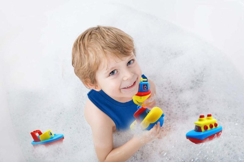 Giocattoli da bagno | Giocattoli da Bagno per Bambini e Bambine – Set di Navi a Magneti per Bambini e Bambine – Divertente e Educativo