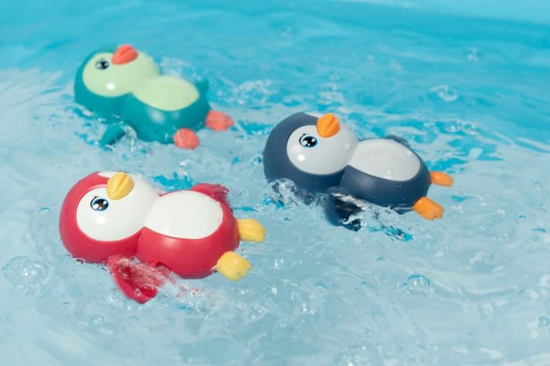 Giocattoli da bagno | Giocattoli da Bagno Pinguini a Rullo di Schiavo per Bambini 18M+ (Blu)