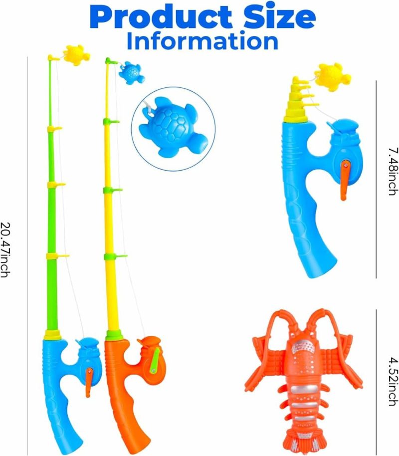 Giocattoli da bagno | Giocattoli d’Acqua da Pesca Magnetici per Bambini di 3-5 Anni con Bastone di Pesca a Magnetite e Rete, Pesce Flottante in Plastica per Bambini da 1-3 Anni, Giocattoli Esterni per Bambini, Giocattoli da Bagno per Bambini di 4-8 Anni, Giocattoli d’Estate
