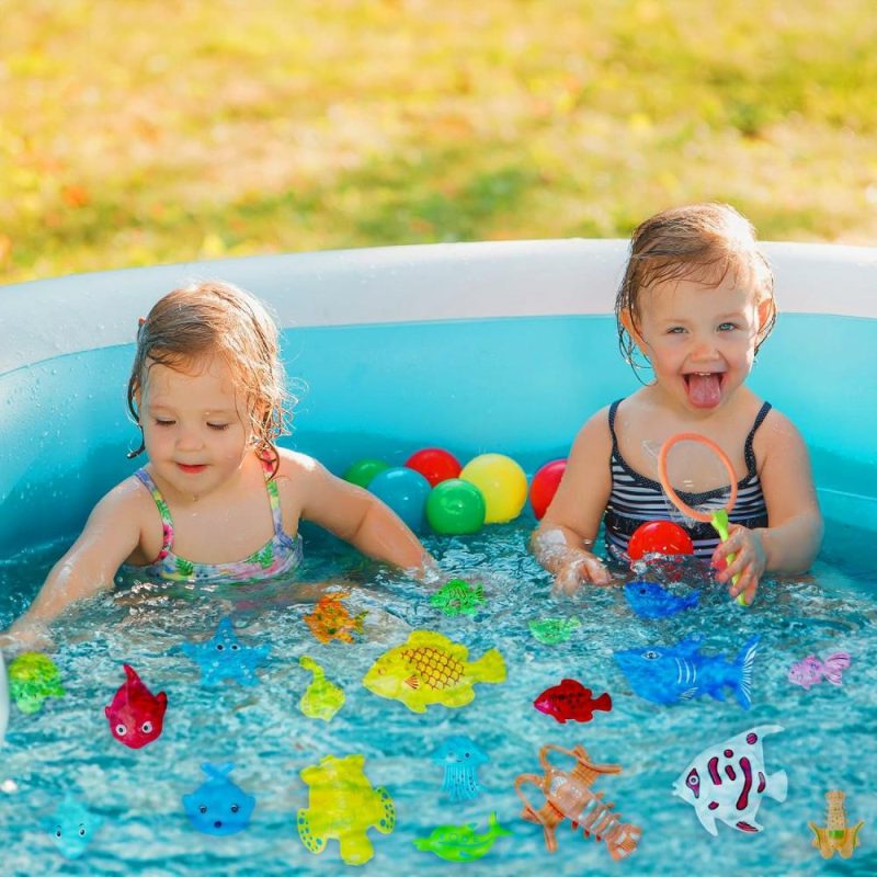 Giocattoli da bagno | Giocattoli d’Acqua da Pesca Magnetici per Bambini di 3-5 Anni con Bastone di Pesca a Magnetite e Rete, Pesce Flottante in Plastica per Bambini da 1-3 Anni, Giocattoli Esterni per Bambini, Giocattoli da Bagno per Bambini di 4-8 Anni, Giocattoli d’Estate