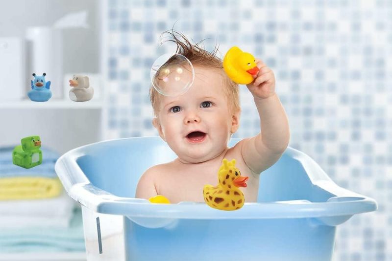 Giocattoli da bagno | Giocattoli di Pannocchie di Gomma Vari Per Bambini e Bambini in Età Prescolare Bagno Compleanno Battesimo Sala di Classe Attività Estate Spiaggia e Piscina 2 Pollici (Confezione da 25)