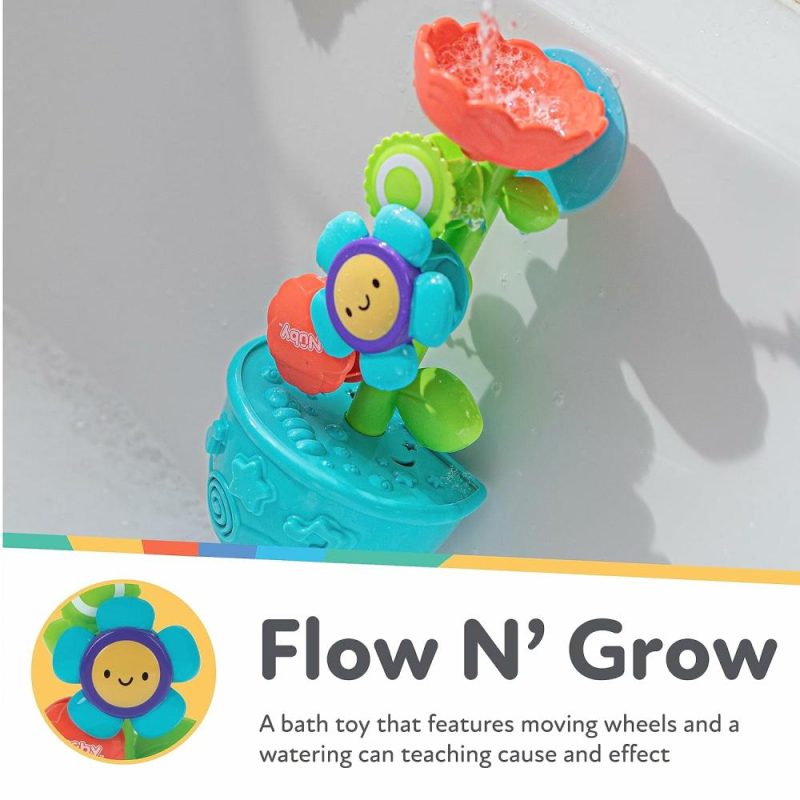 Giocattoli da bagno | Gioco da bagno Flow N’ Grow per il giardino con fiori e annaffiatoio – Gioco da bagno per bambini maschi e femmine da 18 mesi in su – Gioco da bagno con tappi adesivi per neonati che si attacca alla parete della doccia