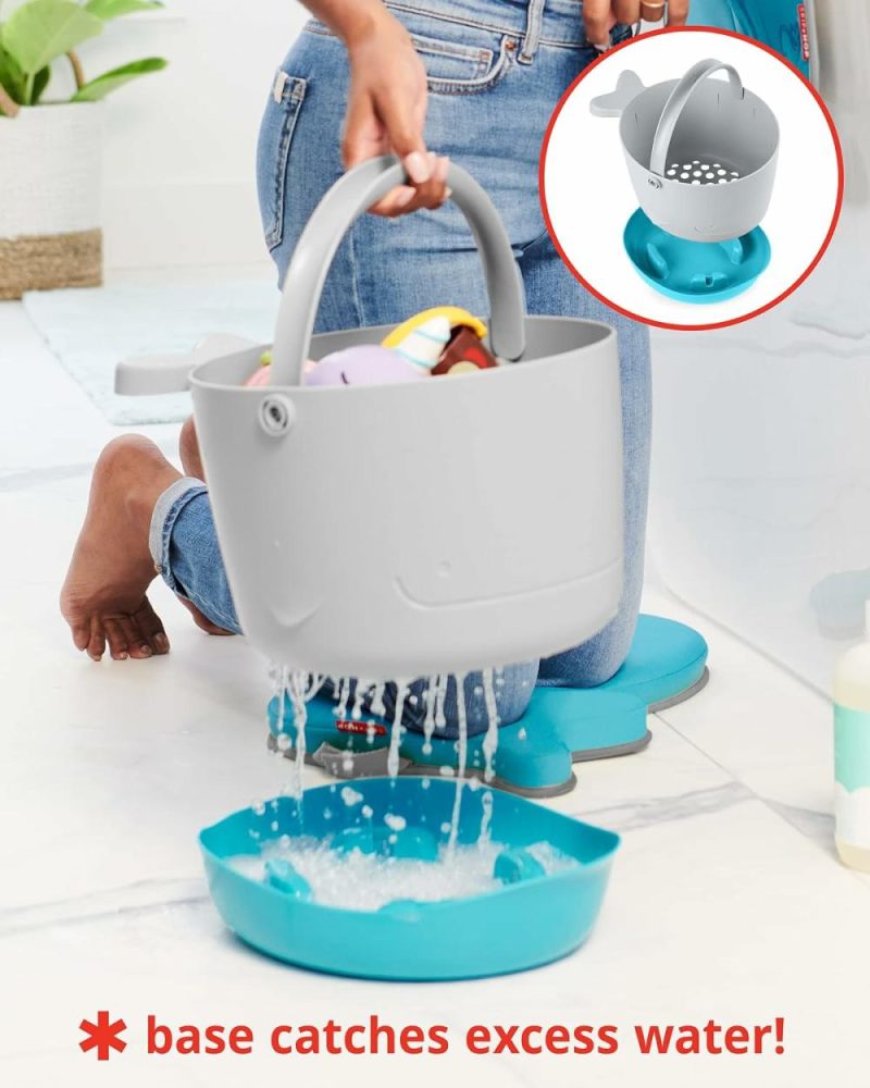 Giocattoli da bagno | Gioco da Bagno: Organizzatore Moby Stowaway Bucket Grigio