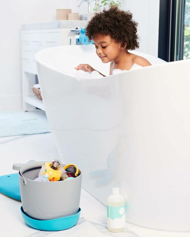 Giocattoli da bagno | Gioco da Bagno: Organizzatore Moby Stowaway Bucket Grigio