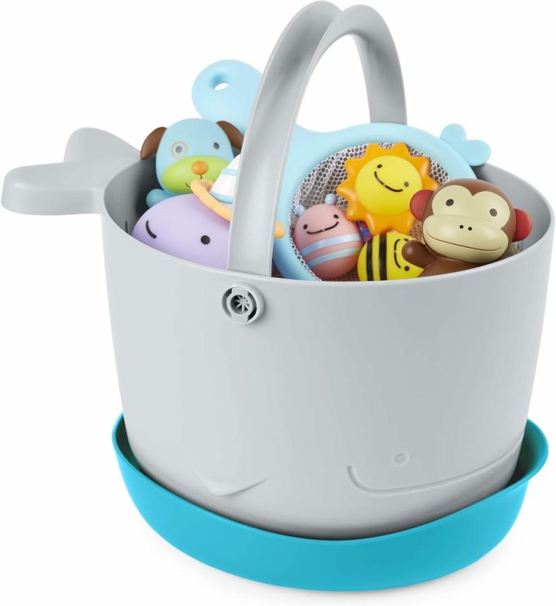 Giocattoli da bagno | Gioco da Bagno: Organizzatore Moby Stowaway Bucket Grigio