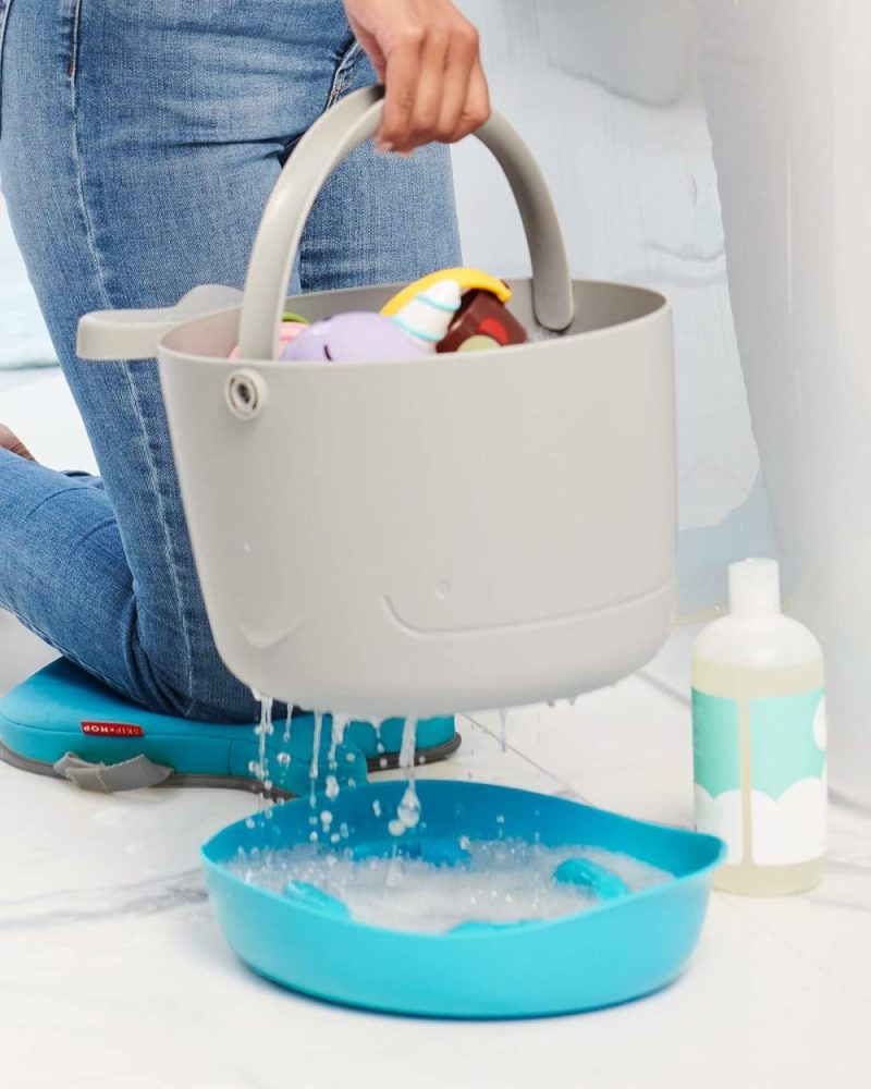 Giocattoli da bagno | Gioco da Bagno: Organizzatore Moby Stowaway Bucket Grigio