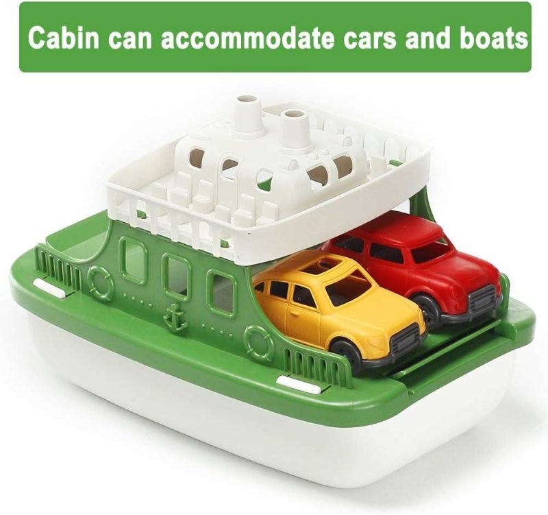 Giocattoli da bagno | Gioco di nave da bagno,11 pezzi Gioco di nave da bagno con 4 mini auto e 6 spruzzini di nave,gioco galleggiante per vasca da bagno,bagno, piscina, spiaggia per bambini maschi femmine bambini