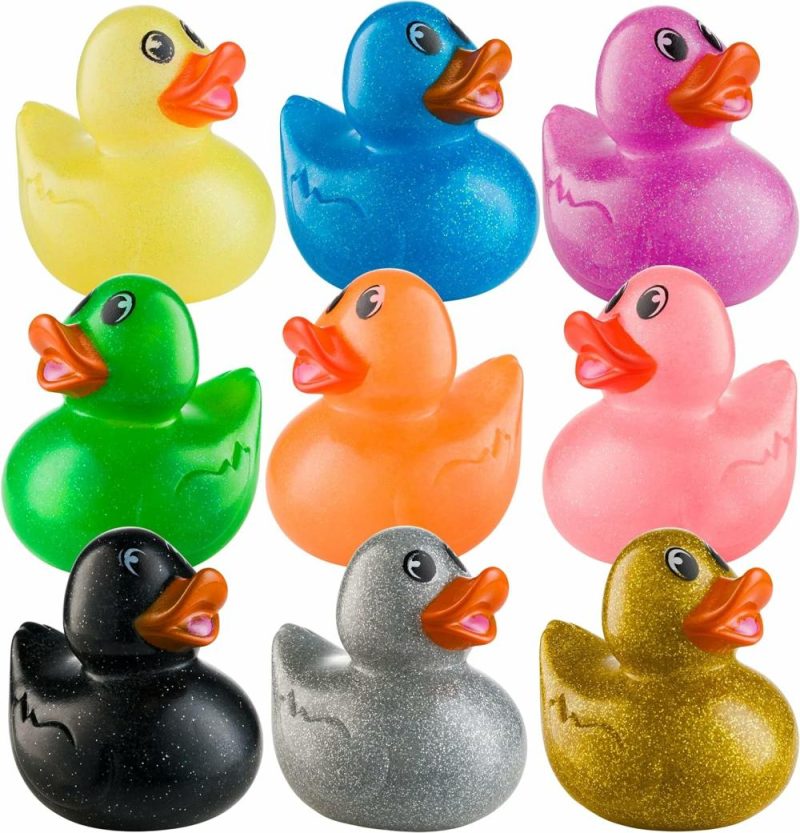 Giocattoli da bagno | Glitter Ganso In Bulk – (Pacchetto Da 50) Ganso Variato Di 2 Pollici Per Battesimo Bambino, Ganso Da Bagno, Favori Per La Festa Di Compleanno