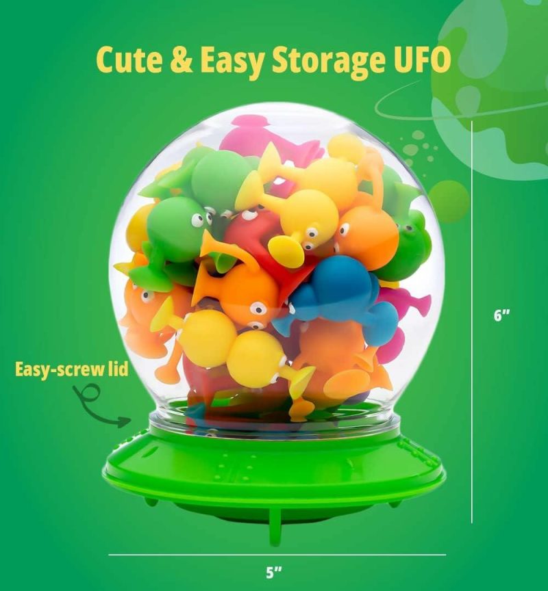 Giocattoli da bagno | I Giocattoli Originali a Soffio in Contenitore Ufo – 35 Pz – Scatola Sensoriale Gioco Bagno Bambini