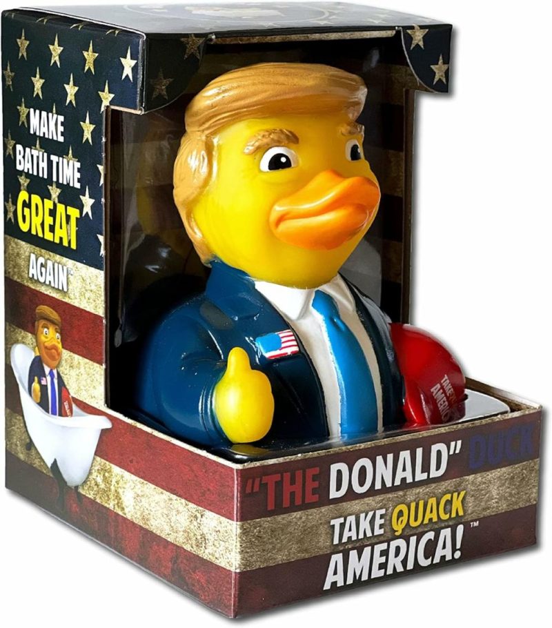 Giocattoli da bagno | Il Donald Duck Trump – Anatre di Gomma Flottanti – Gioco da Bagno Collezionabile Regalo per Bambini e Adulti di Tutte le Età