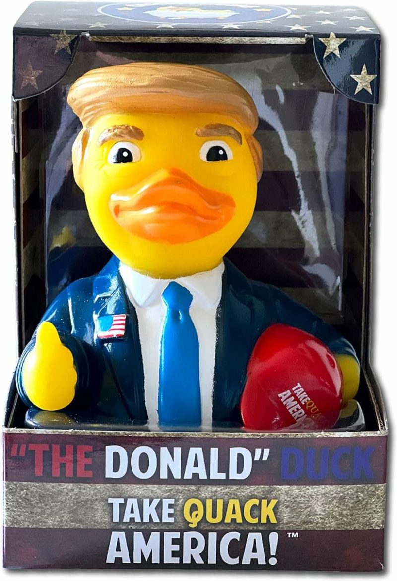 Giocattoli da bagno | Il Donald Duck Trump – Anatre di Gomma Flottanti – Gioco da Bagno Collezionabile Regalo per Bambini e Adulti di Tutte le Età