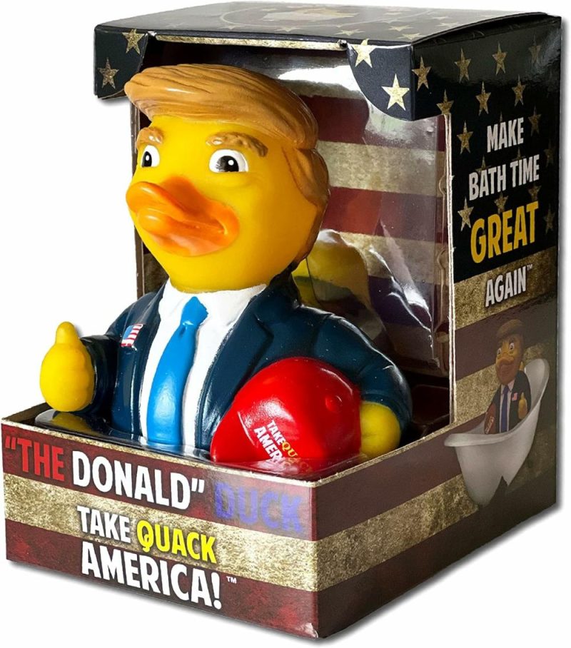 Giocattoli da bagno | Il Donald Duck Trump – Anatre di Gomma Flottanti – Gioco da Bagno Collezionabile Regalo per Bambini e Adulti di Tutte le Età