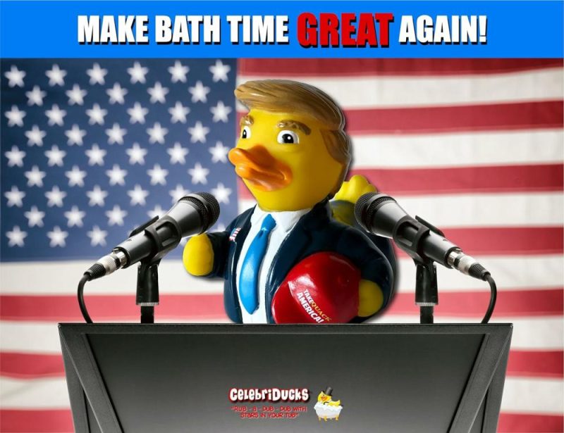 Giocattoli da bagno | Il Donald Duck Trump – Anatre di Gomma Flottanti – Gioco da Bagno Collezionabile Regalo per Bambini e Adulti di Tutte le Età