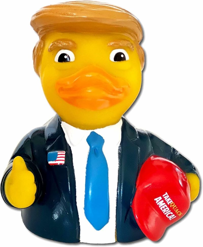 Giocattoli da bagno | Il Donald Duck Trump – Anatre di Gomma Flottanti – Gioco da Bagno Collezionabile Regalo per Bambini e Adulti di Tutte le Età