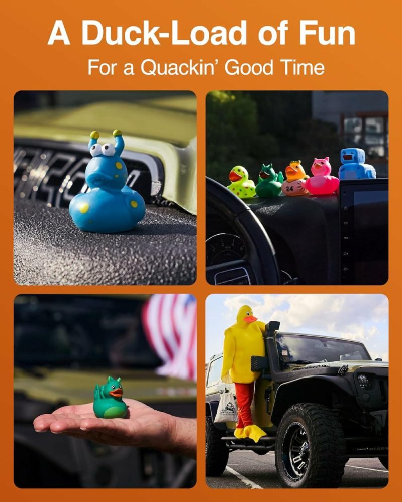 Giocattoli da bagno | Jeep Ducks For Ducking Kit-Set da 76 pezzi Incluso gommapiuma, borsa Duck Duck Jeep, carte Ducking Jeep e elastici in gomma Plus App Mobile Ufficiale Duck Duck Jeep (Jeep Ducks For Ducking Assortment C)