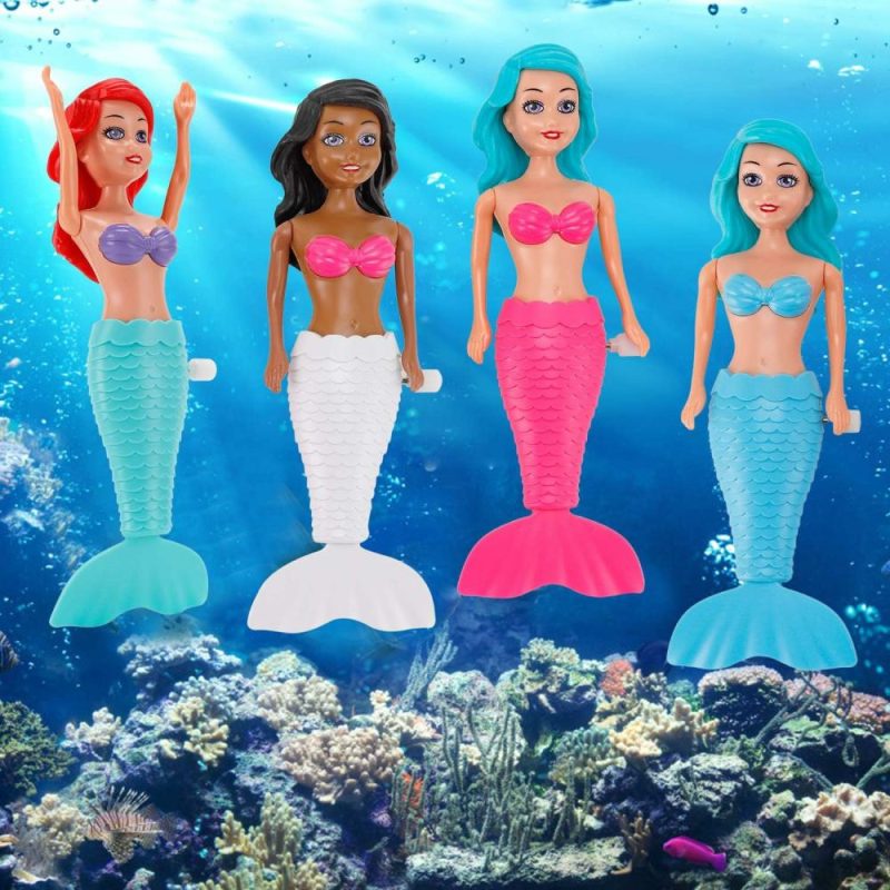 Giocattoli da bagno | Mermaid Bath Toys For Toddlers Kids Girls – Princess Wind Up Tail Flap Floating Water Bathtub Toys Swimming Pool Bathing Time Fun (6 Pack)  
Giocattoli da Bagno Meravigliose per Bambini – Collana di Sirenetta con Coda Rotante e Flap Galleggiante per Vasca da Bagno e Piscina, Tempo di Bagno divertente (6 Confezioni)