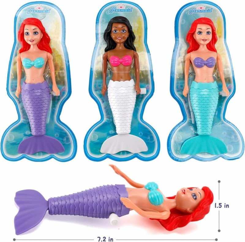 Giocattoli da bagno | Mermaid Bath Toys For Toddlers Kids Girls – Princess Wind Up Tail Flap Floating Water Bathtub Toys Swimming Pool Bathing Time Fun (6 Pack)  
Giocattoli da Bagno Meravigliose per Bambini – Collana di Sirenetta con Coda Rotante e Flap Galleggiante per Vasca da Bagno e Piscina, Tempo di Bagno divertente (6 Confezioni)