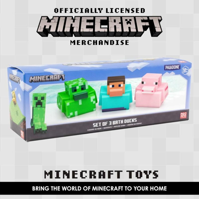 Giocattoli da bagno | Minecraft Pappagalli di Gomma  Set Di 3 Pappagalli da Bagno Minecraft  Piglioni di Zombi E Steve Giocattoli da Bagno  Pappagalli divertenti di Jeep