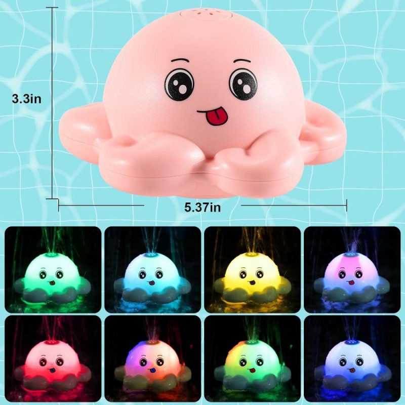 Giocattoli da bagno | Octopus Bath Toys – Giocattoli da Bagno Bambino – Gioco d’acqua per Bambini 1-3 2-4 – Giocattolo da Bagno a Spruzzo per Bambine – Giocattolo da Bagno Lucido 6-12-18 Mesi – Giocattolo Fontana da Bagno – Regalo per Compleanno, Baby Shower, Bambina 1 2 3