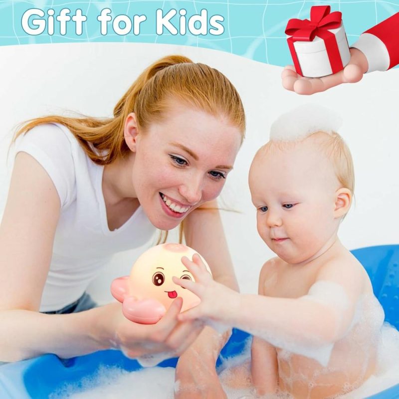 Giocattoli da bagno | Octopus Bath Toys – Giocattoli da Bagno Bambino – Gioco d’acqua per Bambini 1-3 2-4 – Giocattolo da Bagno a Spruzzo per Bambine – Giocattolo da Bagno Lucido 6-12-18 Mesi – Giocattolo Fontana da Bagno – Regalo per Compleanno, Baby Shower, Bambina 1 2 3