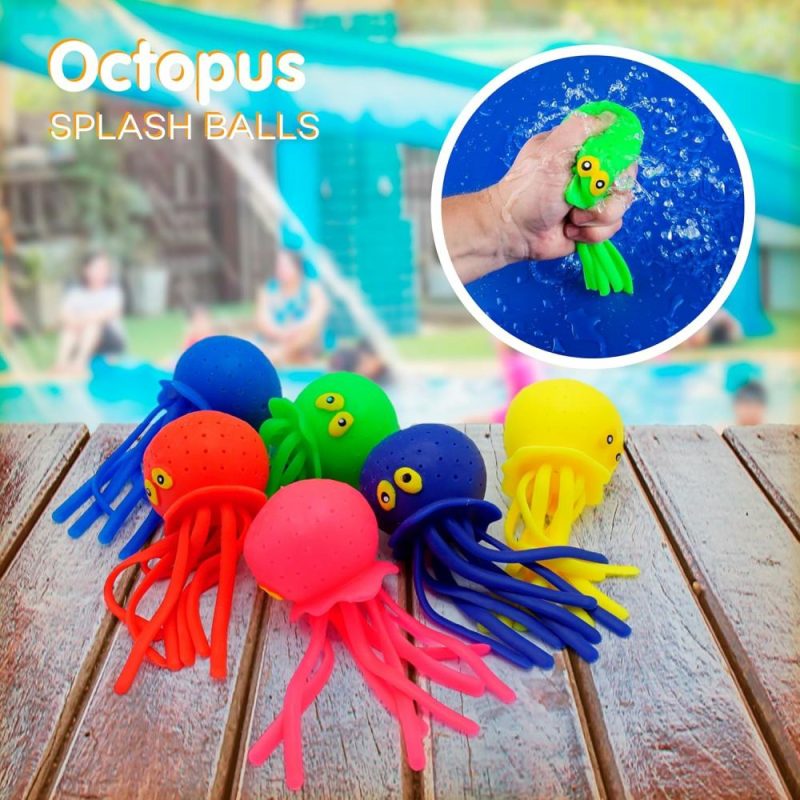 Giocattoli da bagno | Octopus Water Balls 6 Pack Giocattoli Piscina per Bambini Sensory Octopus Water Bomb Splash Balls  Giocattolo Bagno Bambino  Giocattoli Piscina Flottanti Swim Toys By