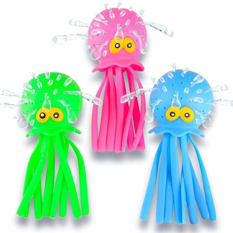 Giocattoli da bagno | Octopus Water Balls – Set Da 3 – Giocattoli da Bagno in Gomma per Bambini – Giocattoli da Piscina per la Rilascio dello Stress Sensoriale per Bambini – Borse Buone Carine da riempire per Bambini e Bambine – Rosa, Blu e Verde