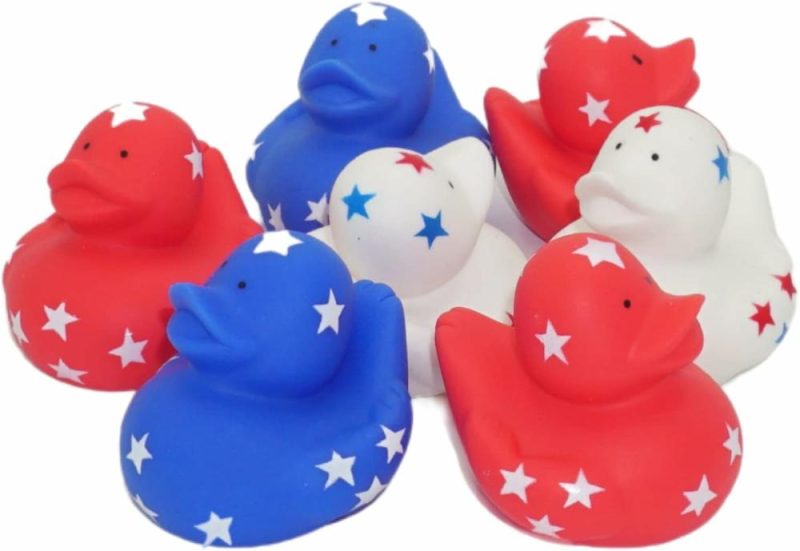 Giocattoli da bagno | Patriotic Rubber Ducks (24 Pack) Bulk 2″ – Favors per la Festa del 4 Luglio  Forniture per la Festa Patriottica Regali Giochi per Bambini e Adulti Festa del 4 Luglio  Jeep Ducking