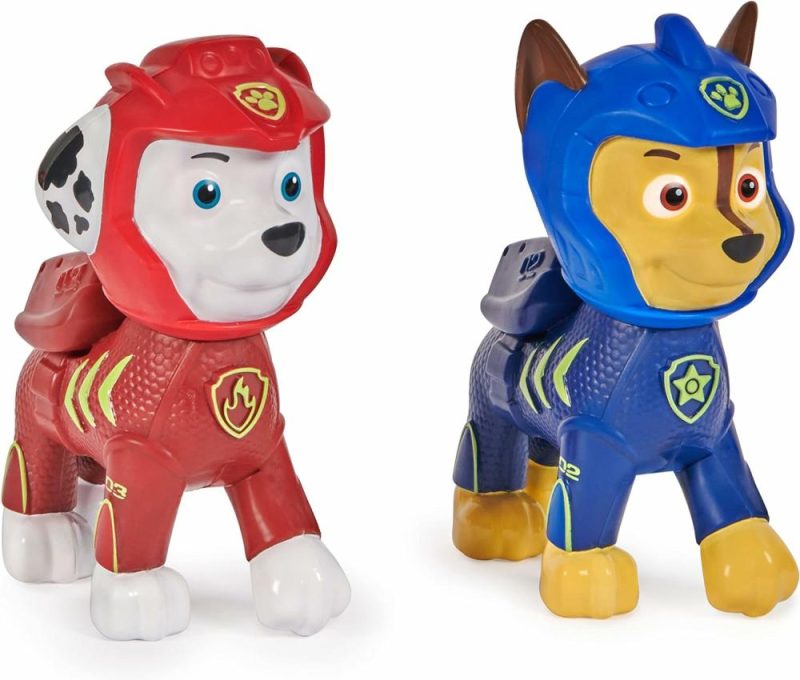 Giocattoli da bagno | Paw Patrol Figure Flottanti  Accessori Piscina & Giocattoli Piscina Bambini  Forniture Festa Paw Patrol & Giocattoli Acquatici per Bambini da 3 Anni in Su  Chase & Marshall 2-Pack