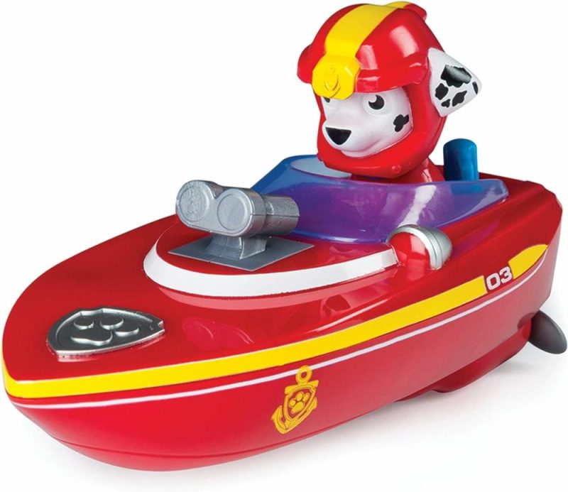 Giocattoli da bagno | Paw Patrol Gioco da Bagno per Bambini e Bambine – Barca di salvataggio di Marshall – Gioco da Bagno e Gioco d’acqua a Rullino – Senza Batterie – Regalo da Calza Natale – Festa di Natale – Compleanno – Regali per Bambini di 4 anni e oltre