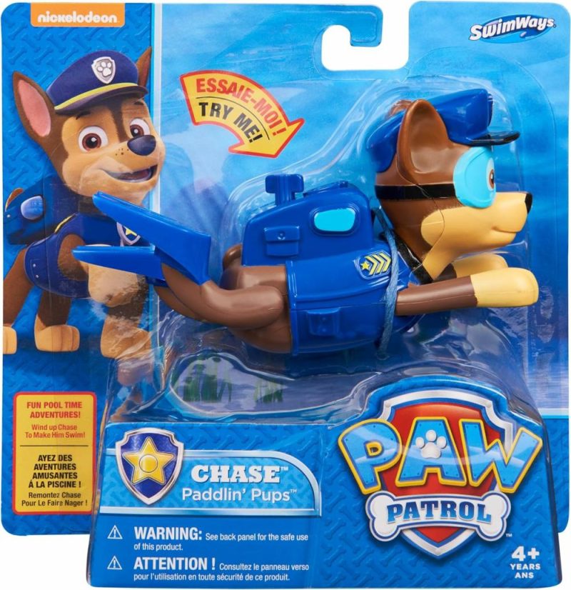 Giocattoli da bagno | Paw Patrol Paddlin’ Pups Pool Toys & Outdoor Games, Bath Toys & Pool Party Supplies For Kids Aged 4 & Up, No Batteries Required, Chase