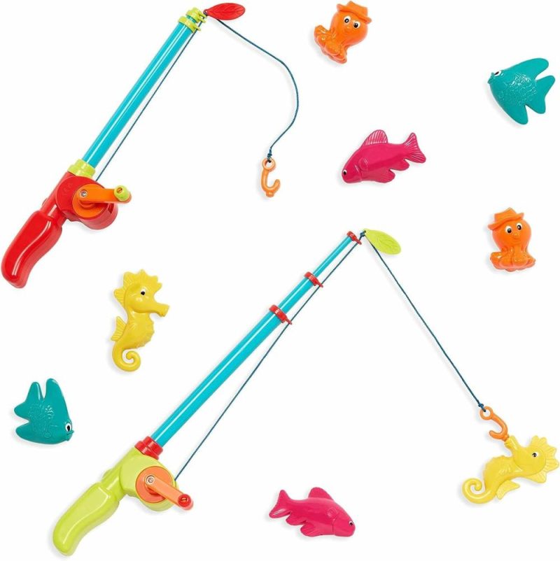 Giocattoli da bagno | Piccolo Kit di Pesca di Little Fisher – Gioco d’Acqua – Set da Pesca Magnetica per Bambini – Gioco di Pesca – 2 Bastoni da Pesca & 8 Animali Marini – Giocattoli d’Acqua per Bagno e Piscina – 3 Anni +