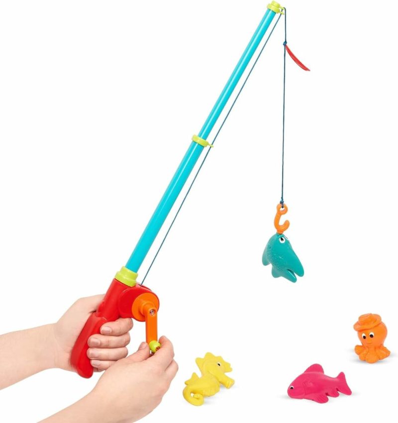 Giocattoli da bagno | Piccolo Kit di Pesca di Little Fisher – Gioco d’Acqua – Set da Pesca Magnetica per Bambini – Gioco di Pesca – 2 Bastoni da Pesca & 8 Animali Marini – Giocattoli d’Acqua per Bagno e Piscina – 3 Anni +