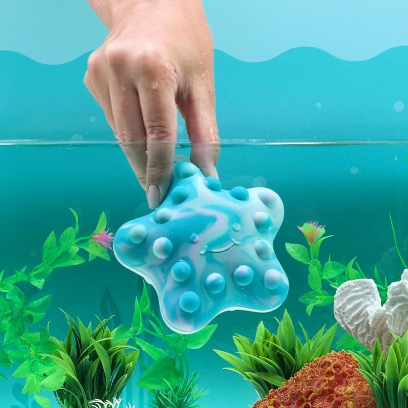 Giocattoli da bagno | Pop Squish Mold Free Popping Baby Bath Toy – Gioco da Bagno per Bambini Senza Muffa – Pop-up – Gioco da Massaggio Sensibile per Bambini – Asteroide