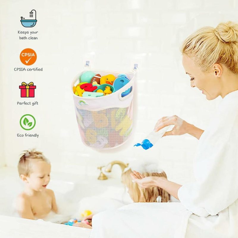 Giocattoli da bagno | Quick-Fetch Way Rettino Bagno Gioco, Apertura Ampia e Capacità Grande per Riporre Giocattoli Bagno, Accesso Rapido ai Giocattoli, Organizzatore Bagno a Parete per Risparmiare Spazio, Rettino Bagno per Giocattoli che Si Asciuga Velocemente