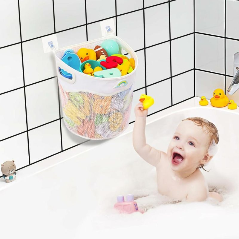 Giocattoli da bagno | Quick-Fetch Way Rettino Bagno Gioco, Apertura Ampia e Capacità Grande per Riporre Giocattoli Bagno, Accesso Rapido ai Giocattoli, Organizzatore Bagno a Parete per Risparmiare Spazio, Rettino Bagno per Giocattoli che Si Asciuga Velocemente