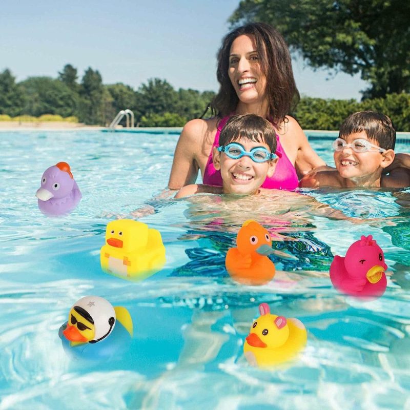 Giocattoli da bagno | Rubber Ducks In Bulk, Assortment Duckies For Jeep Ducking Floater Duck Bath Toys Party Favors (30-Pack)  
Pulcini di Gomma in Bulk, Assortimento di Pulcini per Jeep, Giocattoli da Bagno Flottanti di Anatre, Favori per Feste (Pacchetto da 30)