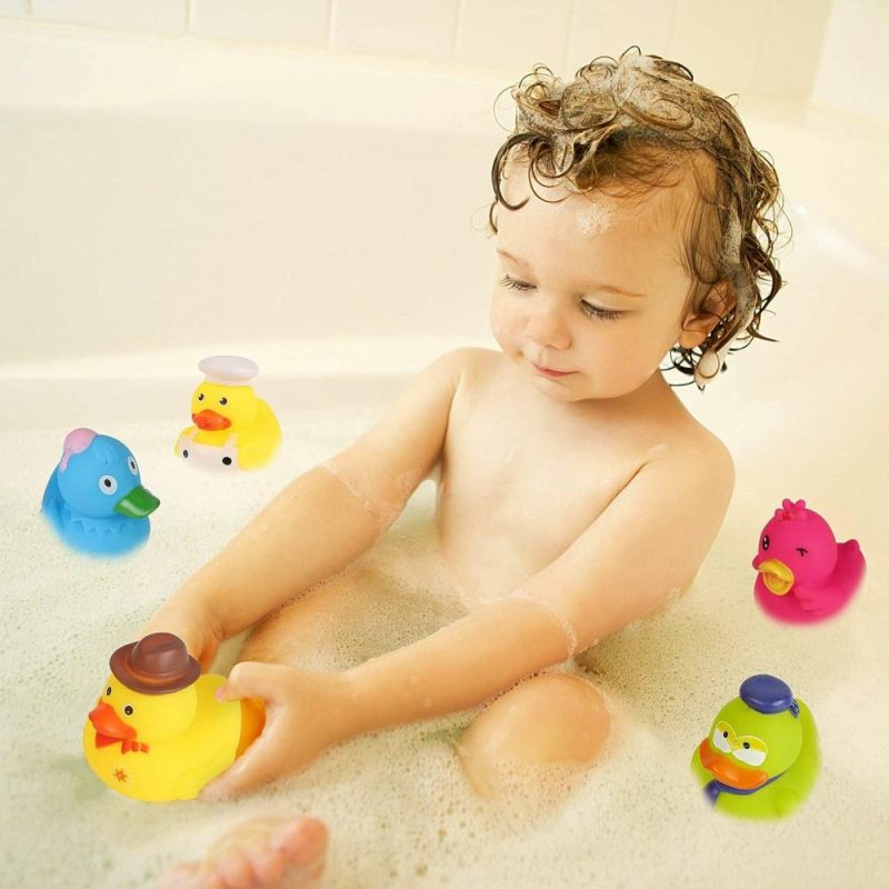 Giocattoli da bagno | Rubber Ducks In Bulk, Assortment Duckies For Jeep Ducking Floater Duck Bath Toys Party Favors (30-Pack)  
Pulcini di Gomma in Bulk, Assortimento di Pulcini per Jeep, Giocattoli da Bagno Flottanti di Anatre, Favori per Feste (Pacchetto da 30)