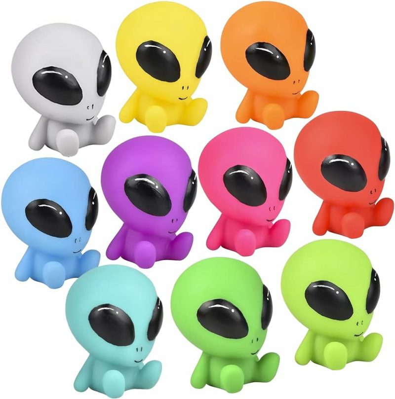 Giocattoli da bagno | Rubber Galactic Aliens – Set Da 10 – Giocattoli Alieni Per Bambini In Colori Vari – Ideali Come Favori Per La Festa Spaziale – Giocattoli Da Bagno Per Bambini – Giocattoli Per Piscina – E Decorazioni Per Scrivanie Ufficio