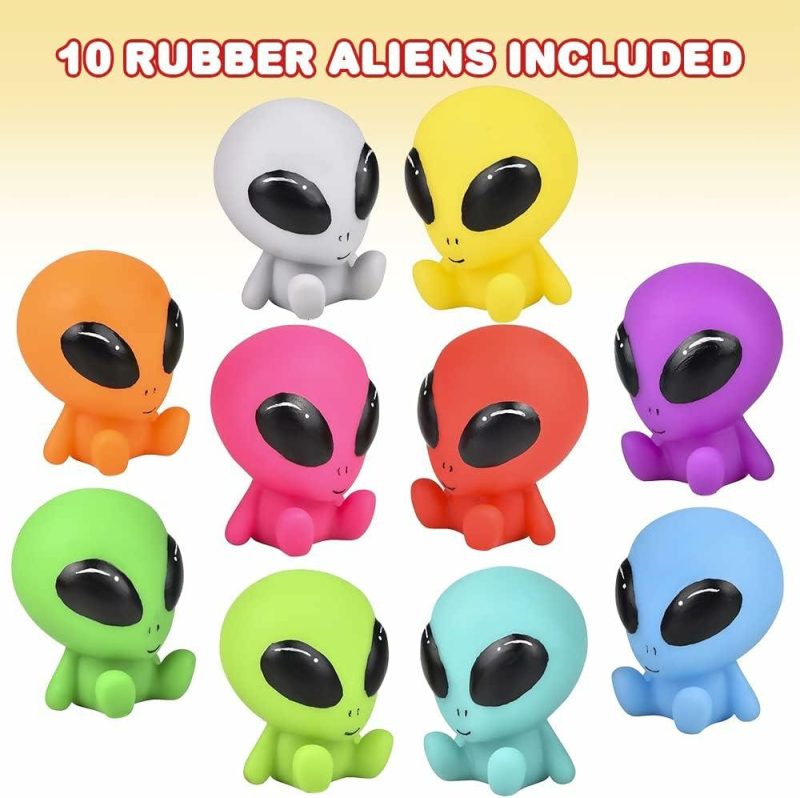 Giocattoli da bagno | Rubber Galactic Aliens – Set Da 10 – Giocattoli Alieni Per Bambini In Colori Vari – Ideali Come Favori Per La Festa Spaziale – Giocattoli Da Bagno Per Bambini – Giocattoli Per Piscina – E Decorazioni Per Scrivanie Ufficio