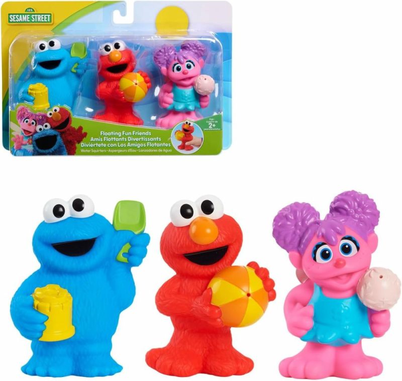 Giocattoli da bagno | Sesame Street Amici Flottanti 3 Pezzi Set Spruzzini Acqua Bagno E Piscina Giocattoli Giocattoli per Bambini di Età 2 e Oltre